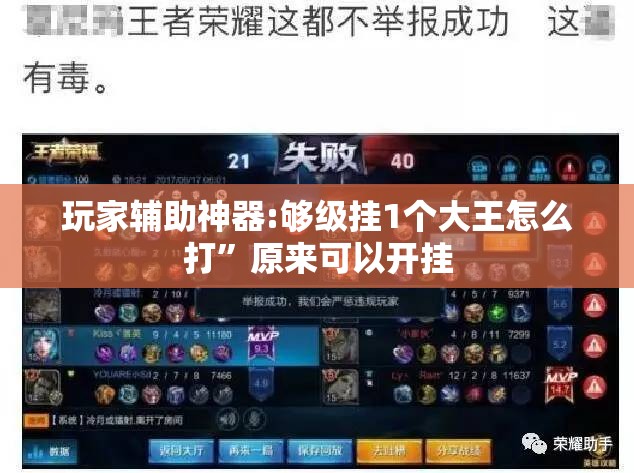 玩家辅助神器:够级挂1个大王怎么打”原来可以开挂