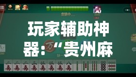 玩家辅助神器:“贵州麻将有没有挂”【透视软件教程分享】