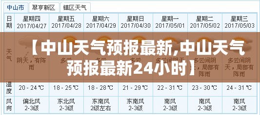 【中山天气预报最新,中山天气预报最新24小时】