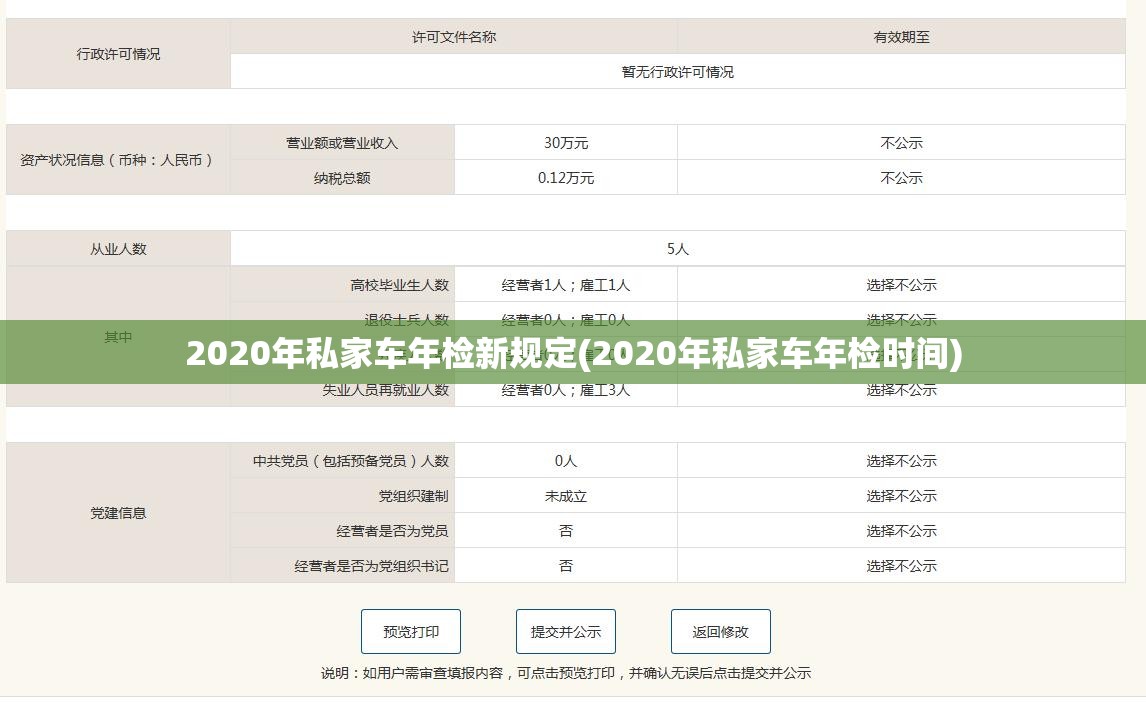 2020年私家车年检新规定(2020年私家车年检时间)