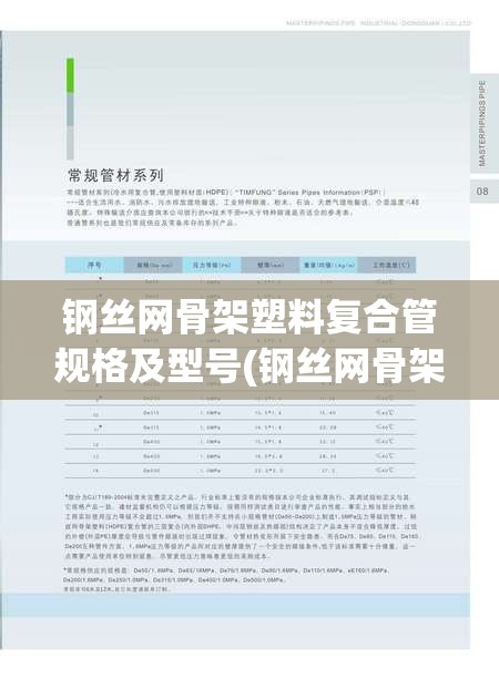 钢丝网骨架塑料复合管规格及型号(钢丝网骨架塑料复合管规格及型号费用) 钢丝网骨架塑料复合管规格及型号(钢丝网骨架塑料复合管规格及型号费用)