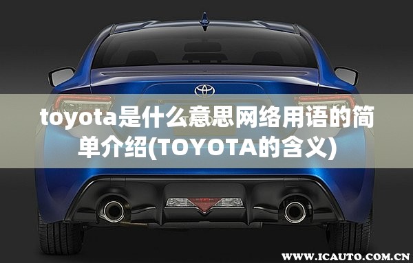 toyota是什么意思网络用语的简单介绍(TOYOTA的含义) toyota是什么意思网络用语的简单介绍(TOYOTA的含义)