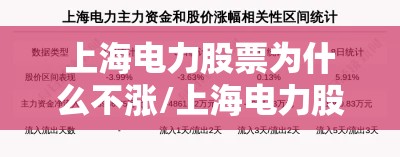 上海电力股票为什么不涨/上海电力股票未来走势如何 上海电力股票为什么不涨/上海电力股票未来走势如何