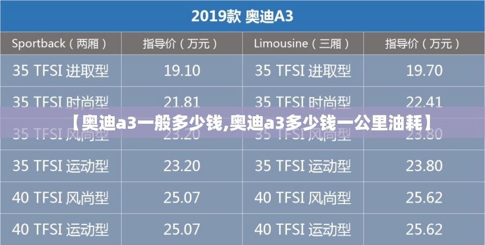 【奥迪a3一般多少钱,奥迪a3多少钱一公里油耗】