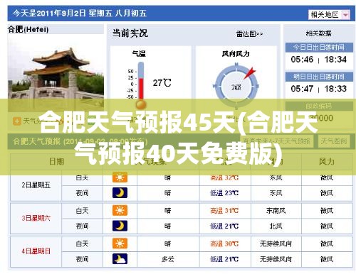 合肥天气预报45天(合肥天气预报40天免费版)