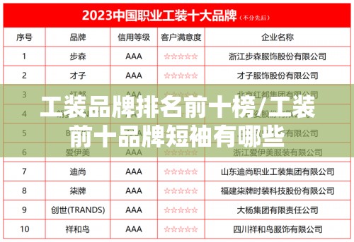 工装品牌排名前十榜/工装前十品牌短袖有哪些 工装品牌排名前十榜/工装前十品牌短袖有哪些