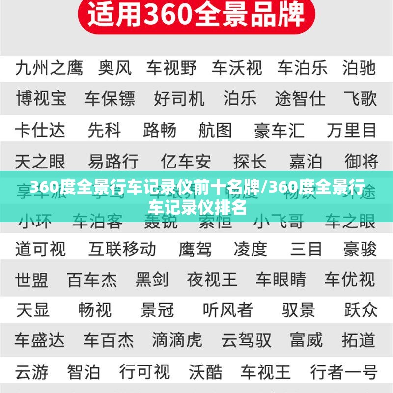 360度全景行车记录仪前十名牌/360度全景行车记录仪排名