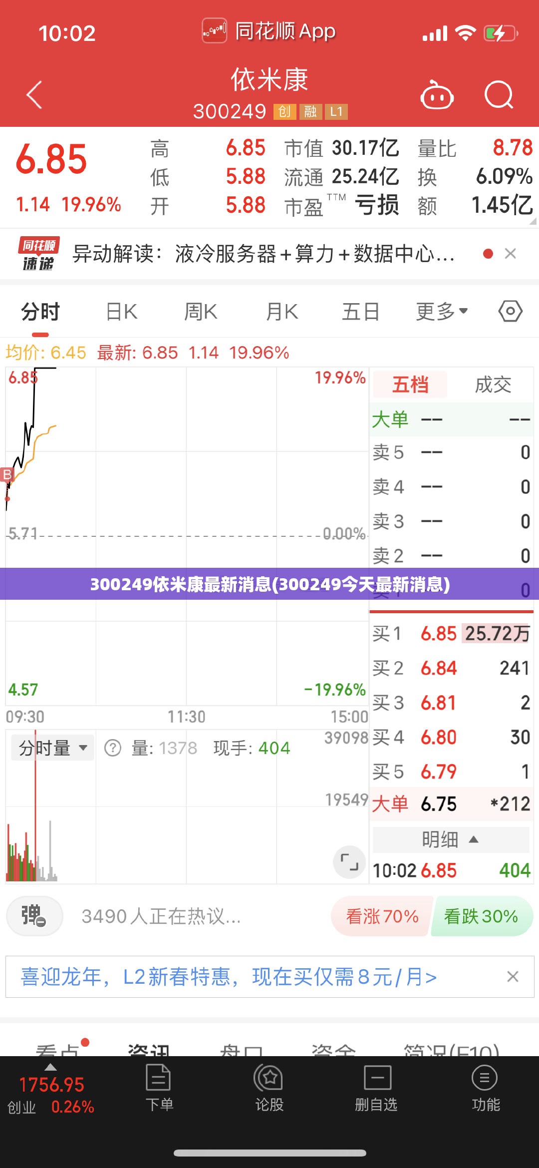 300249依米康最新消息(300249今天最新消息) 300249依米康最新消息(300249今天最新消息)