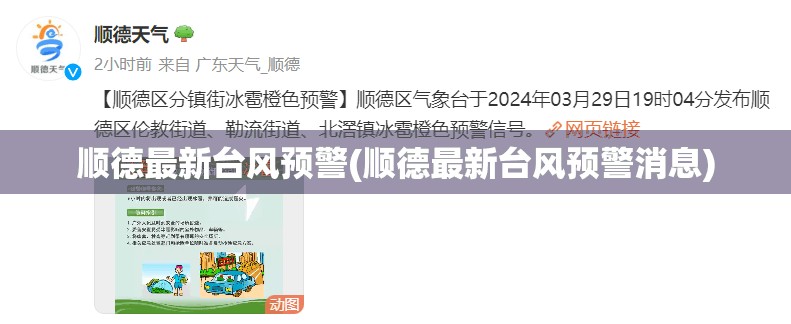 顺德最新台风预警(顺德最新台风预警消息)