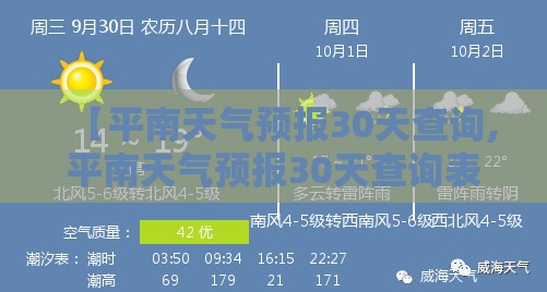 【平南天气预报30天查询,平南天气预报30天查询表】