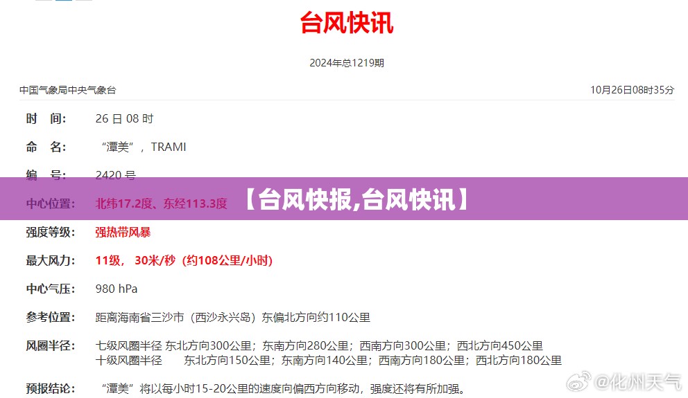 【台风快报,台风快讯】 【台风快报,台风快讯】