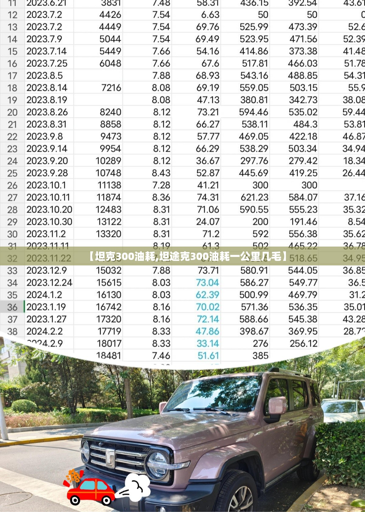 【坦克300油耗,坦途克300油耗一公里几毛】