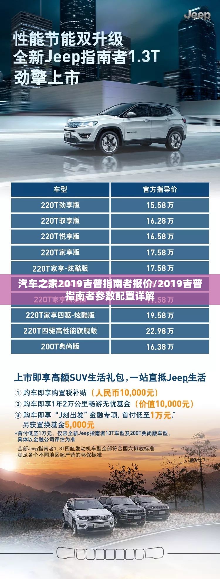 汽车之家2019吉普指南者报价/2019吉普指南者参数配置详解 汽车之家2019吉普指南者报价/2019吉普指南者参数配置详解