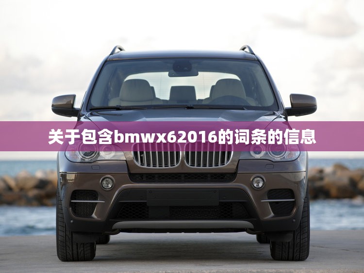 关于包含bmwx62016的词条的信息 关于包含bmwx62016的词条的信息