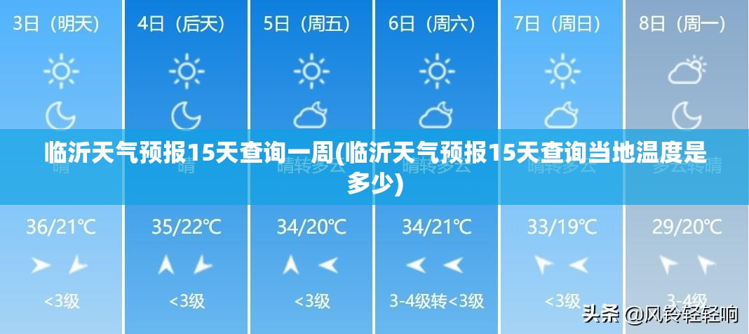 临沂天气预报15天查询一周(临沂天气预报15天查询当地温度是多少)