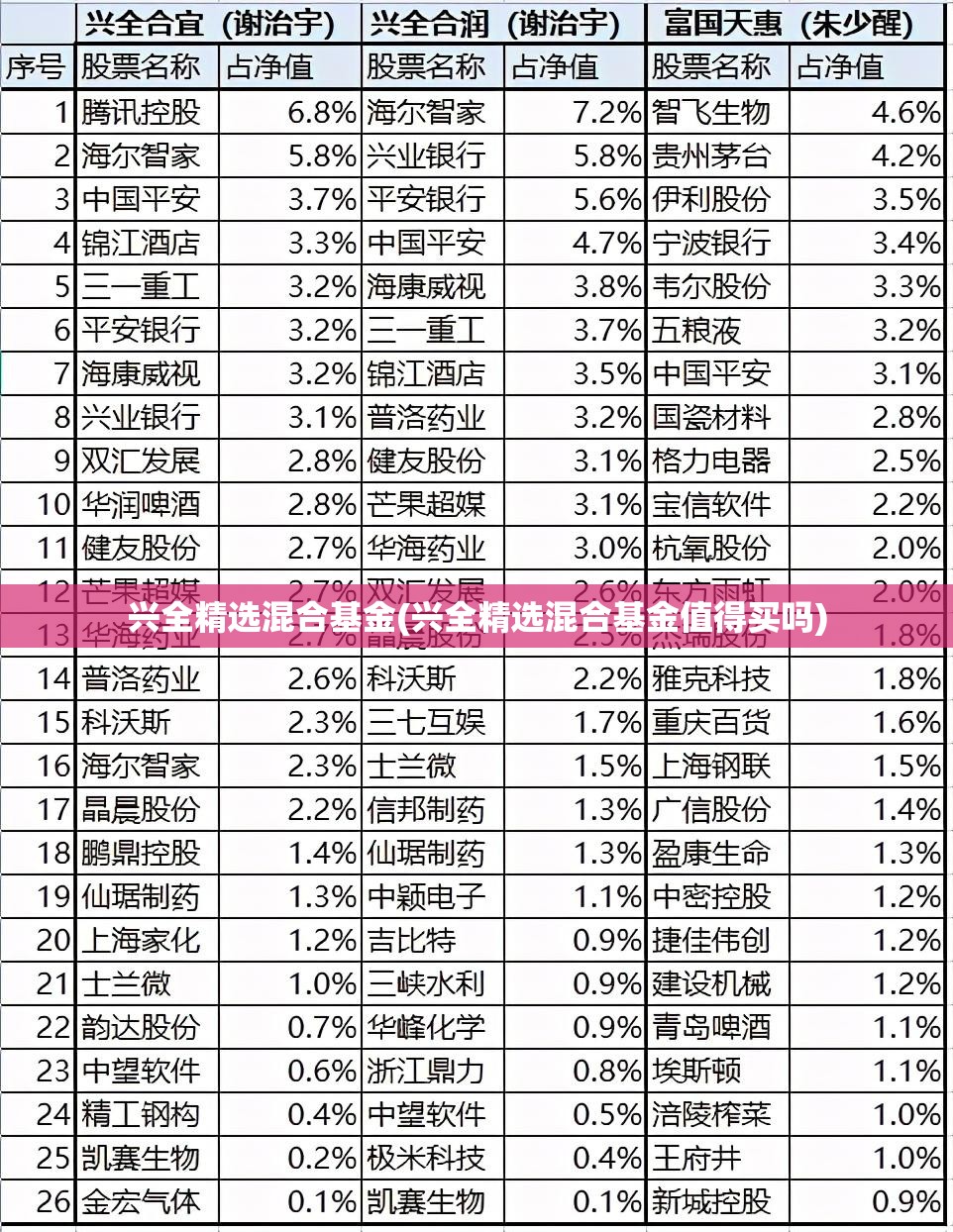 兴全精选混合基金(兴全精选混合基金值得买吗)