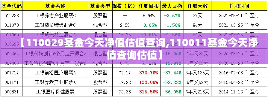 【110029基金今天净值估值查询,110011基金今天净值查询估值】