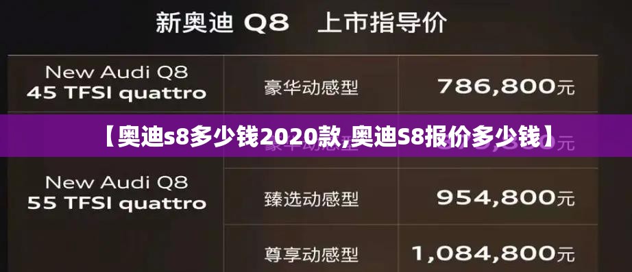 【奥迪s8多少钱2020款,奥迪S8报价多少钱】