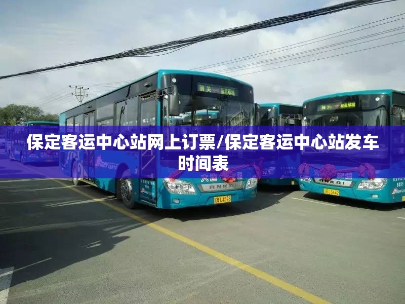 保定客运中心站网上订票/保定客运中心站发车时间表