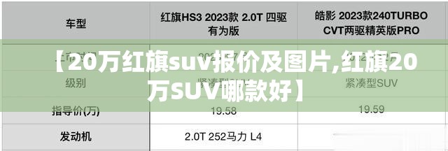 【20万红旗suv报价及图片,红旗20万SUV哪款好】 【20万红旗suv报价及图片,红旗20万SUV哪款好】