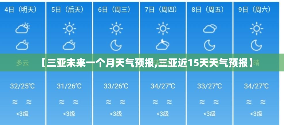 【三亚未来一个月天气预报,三亚近15天天气预报】