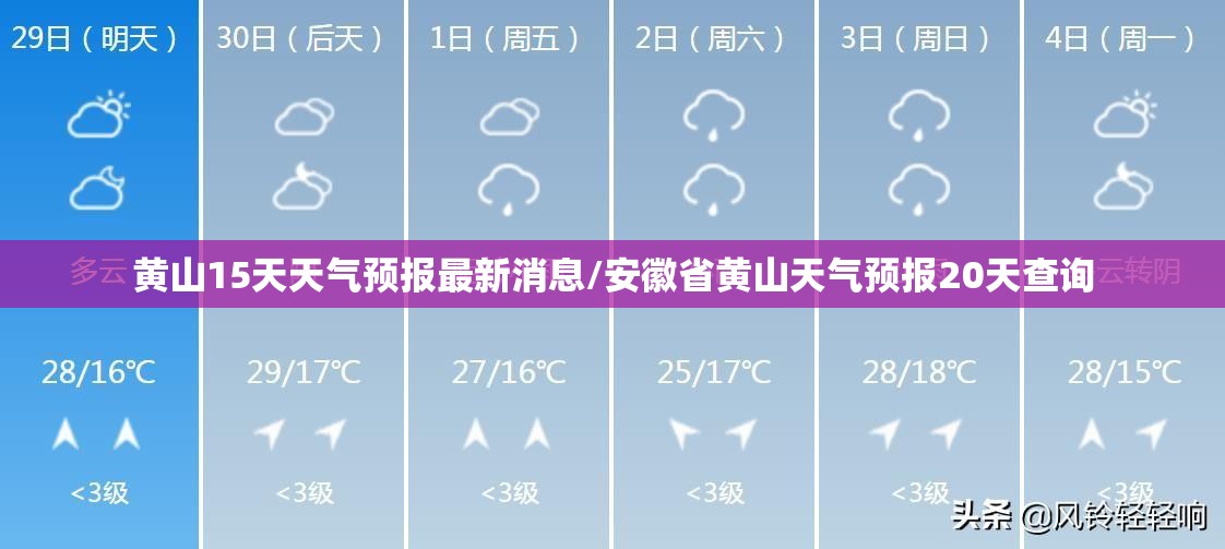 黄山15天天气预报最新消息/安徽省黄山天气预报20天查询 黄山15天天气预报最新消息/安徽省黄山天气预报20天查询