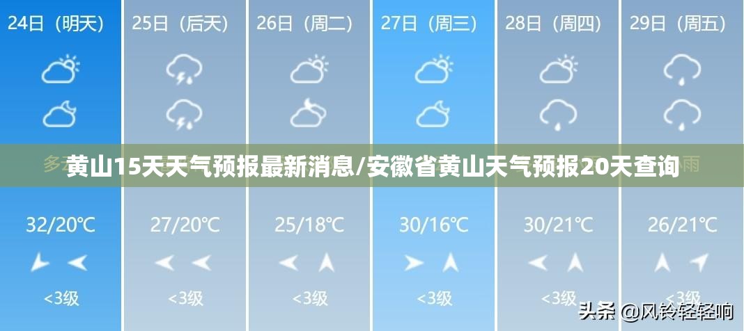 黄山15天天气预报最新消息/安徽省黄山天气预报20天查询 黄山15天天气预报最新消息/安徽省黄山天气预报20天查询