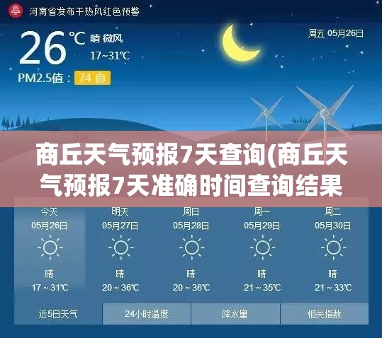 商丘天气预报7天查询(商丘天气预报7天准确时间查询结果) 商丘天气预报7天查询(商丘天气预报7天准确时间查询结果)