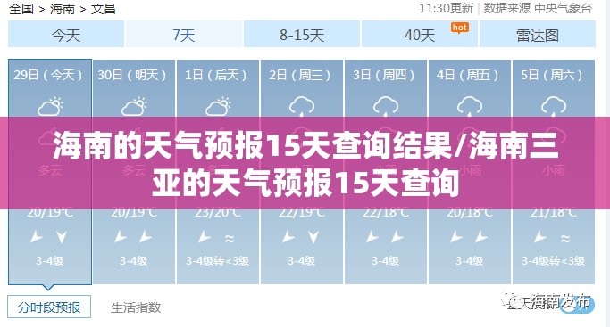 海南的天气预报15天查询结果/海南三亚的天气预报15天查询 海南的天气预报15天查询结果/海南三亚的天气预报15天查询