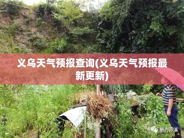 义乌天气预报查询(义乌天气预报最新更新) 义乌天气预报查询(义乌天气预报最新更新)