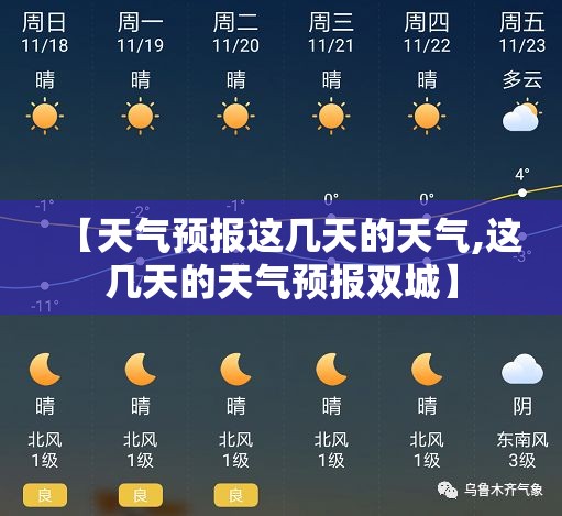【天气预报这几天的天气,这几天的天气预报双城】