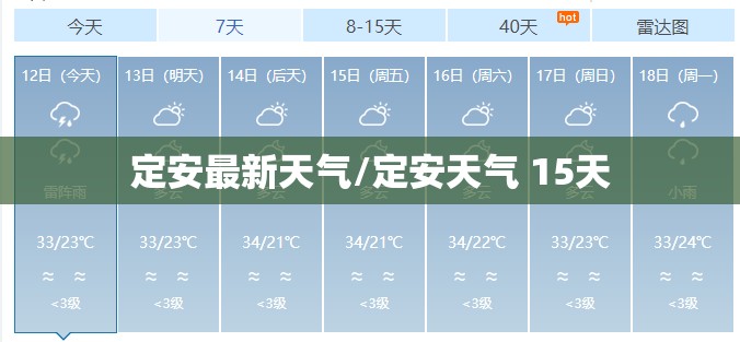 定安最新天气/定安天气 15天