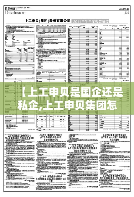 【上工申贝是国企还是私企,上工申贝集团怎么样】 【上工申贝是国企还是私企,上工申贝集团怎么样】