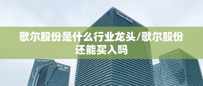 歌尔股份是什么行业龙头/歌尔股份还能买入吗