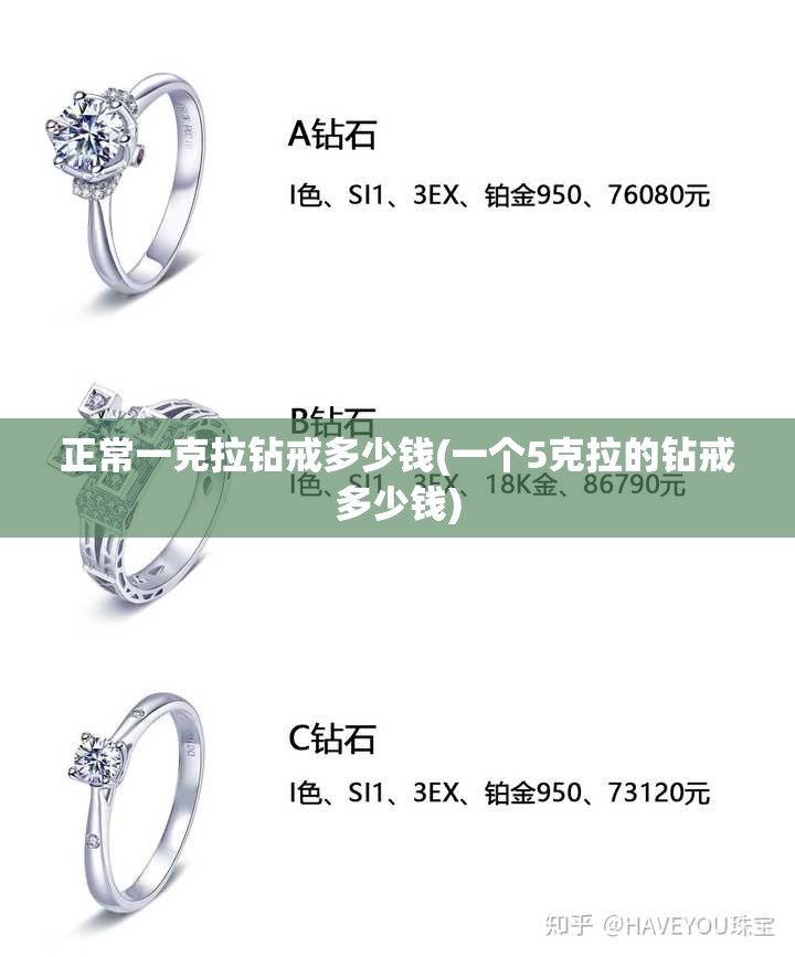正常一克拉钻戒多少钱(一个5克拉的钻戒多少钱)