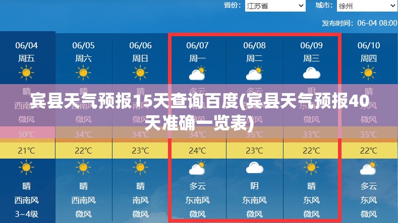宾县天气预报15天查询百度(宾县天气预报40天准确一览表) 宾县天气预报15天查询百度(宾县天气预报40天准确一览表)