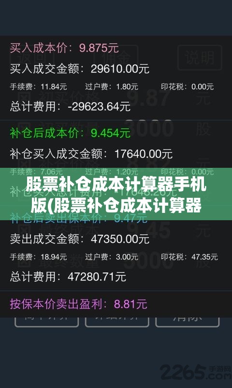 股票补仓成本计算器手机版(股票补仓成本计算器软件) 股票补仓成本计算器手机版(股票补仓成本计算器软件)