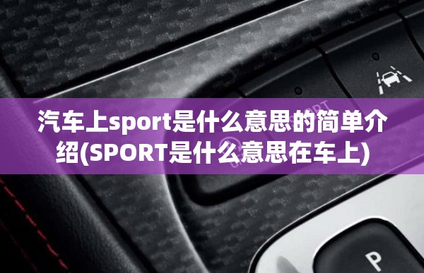 汽车上sport是什么意思的简单介绍(SPORT是什么意思在车上)