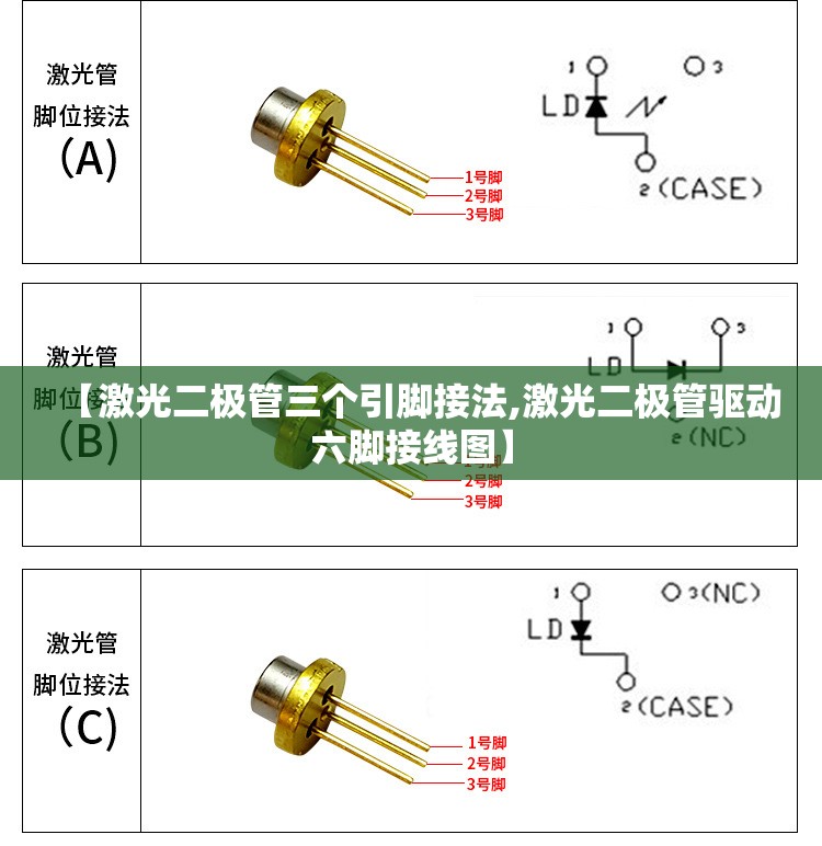【激光二极管三个引脚接法,激光二极管驱动六脚接线图】 【激光二极管三个引脚接法,激光二极管驱动六脚接线图】