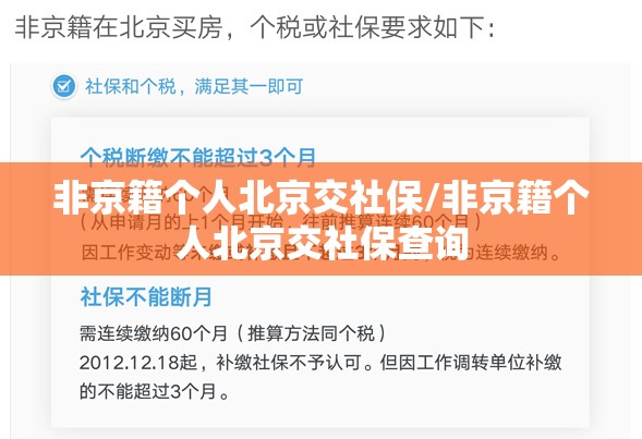 非京籍个人北京交社保/非京籍个人北京交社保查询 非京籍个人北京交社保/非京籍个人北京交社保查询