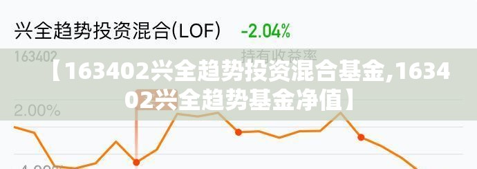 【163402兴全趋势投资混合基金,163402兴全趋势基金净值】