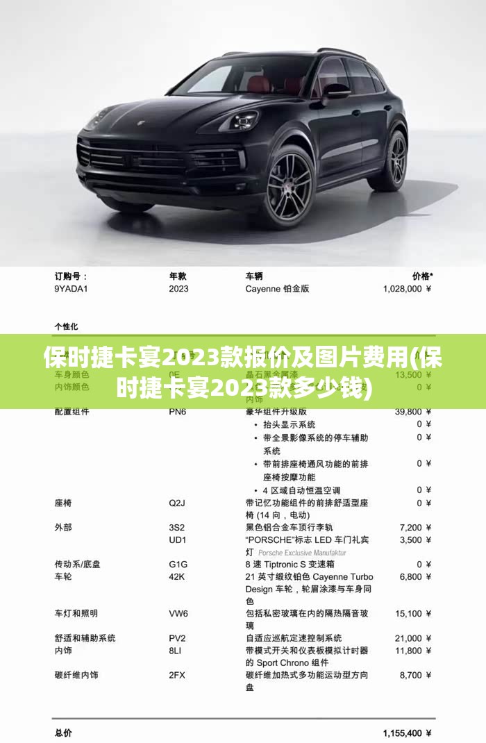 保时捷卡宴2023款报价及图片费用(保时捷卡宴2023款多少钱)