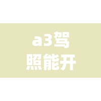 a3驾照能开什么车型(A3驾照能开什么车)