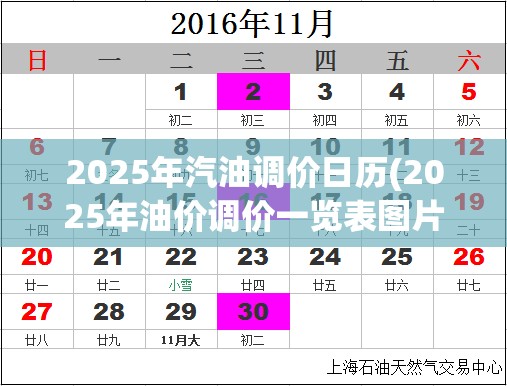 2025年汽油调价日历(2025年油价调价一览表图片) 2025年汽油调价日历(2025年油价调价一览表图片)