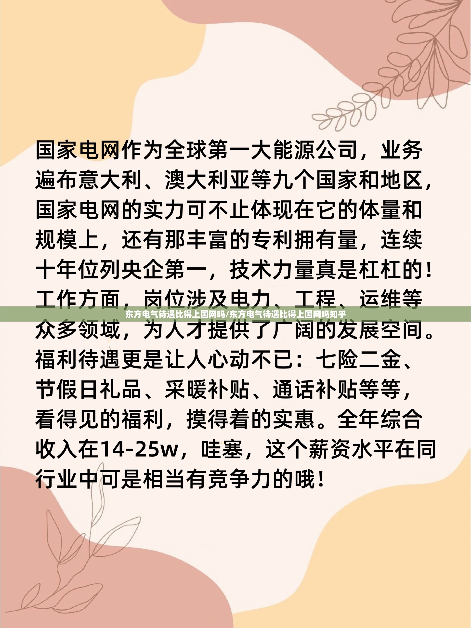 东方电气待遇比得上国网吗/东方电气待遇比得上国网吗知乎