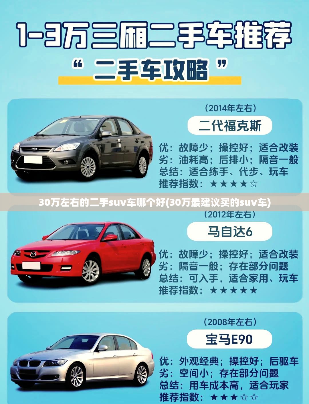 30万左右的二手suv车哪个好(30万最建议买的suv车) 30万左右的二手suv车哪个好(30万最建议买的suv车)