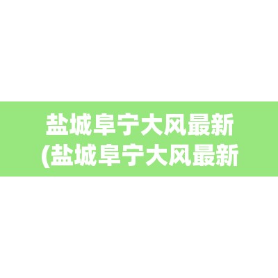 盐城阜宁大风最新(盐城阜宁大风最新情况)