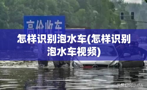 怎样识别泡水车(怎样识别泡水车视频) 怎样识别泡水车(怎样识别泡水车视频)