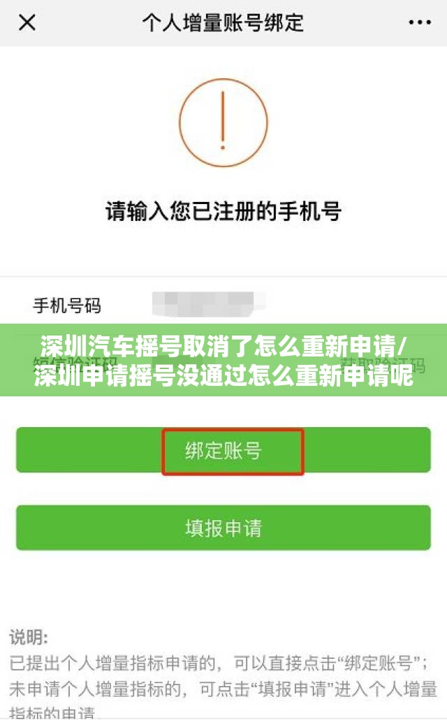 深圳汽车摇号取消了怎么重新申请/深圳申请摇号没通过怎么重新申请呢