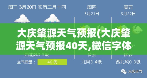 大庆肇源天气预报(大庆肇源天气预报40天,微信字体是怎么放大的)
